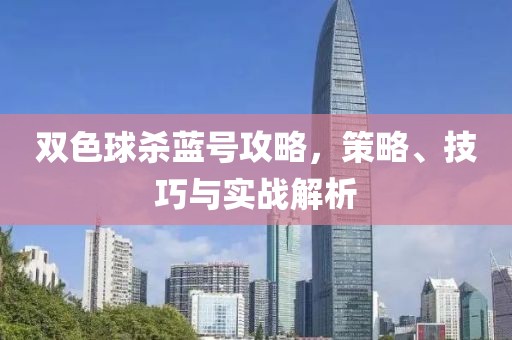 双色球杀蓝号攻略，策略、技巧与实战解析