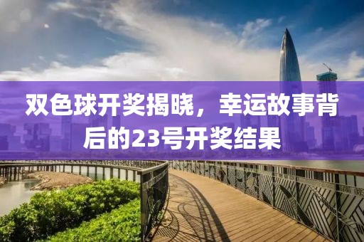 双色球开奖揭晓，幸运故事背后的23号开奖结果